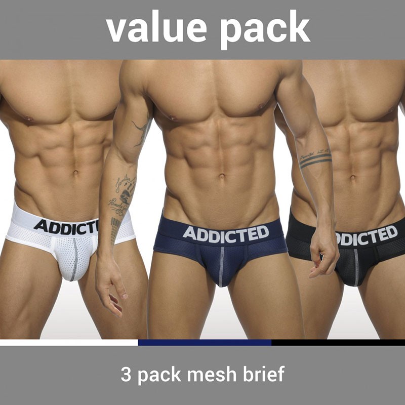 AD475P 3 PACK MESH BRIEF PUSH UP