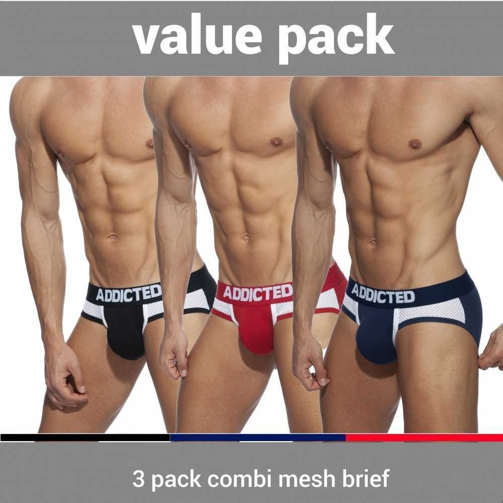3 PACK COMBI MESH BRIEF
