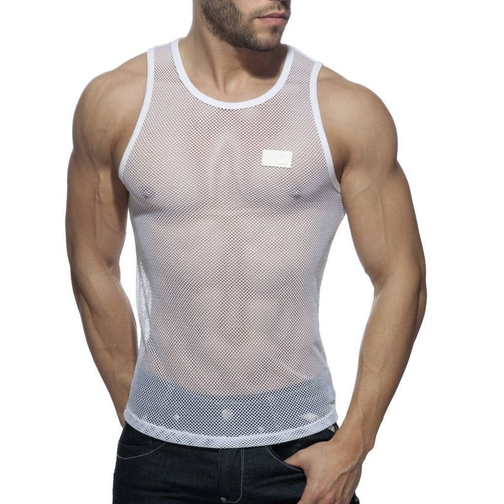BLACK & WHITE MESH TANKTOP