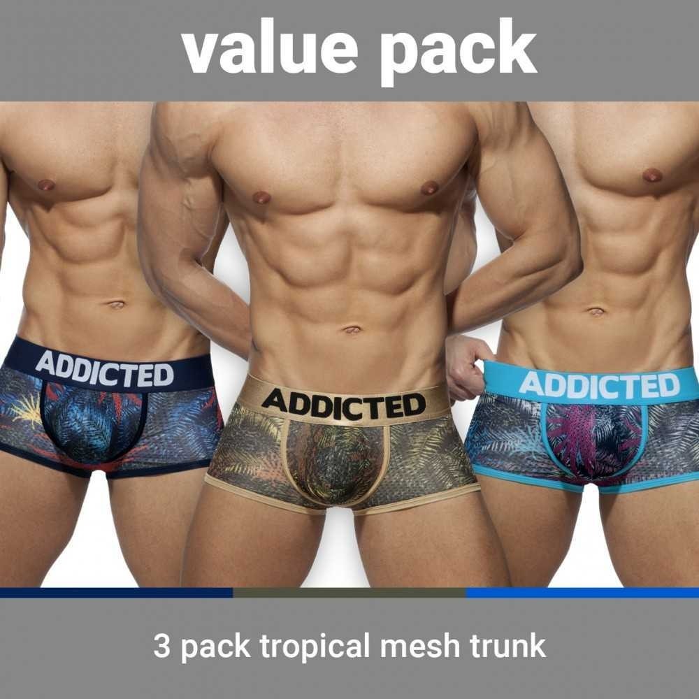 3 PACK TROPICAL MESH TRUNK PUSH UP