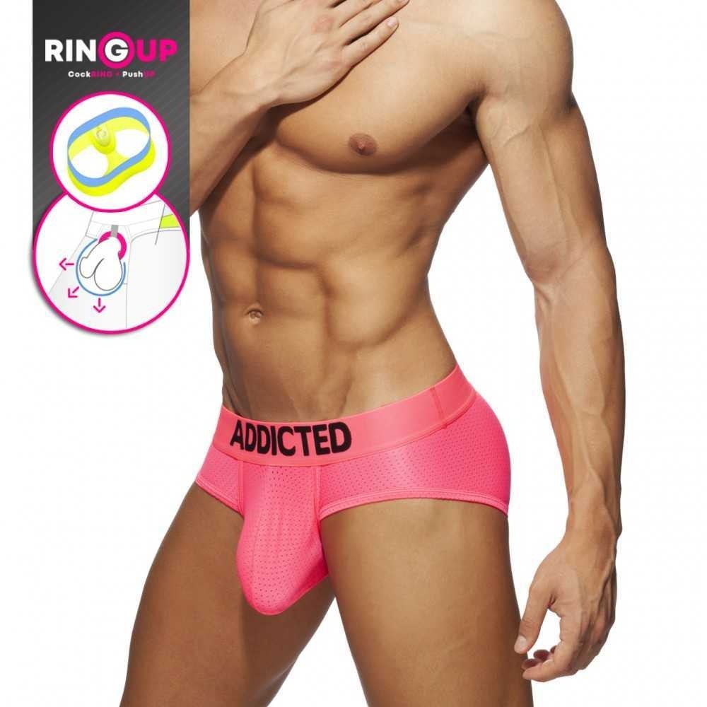 AD951 RING UP NEON MESH BRIEF