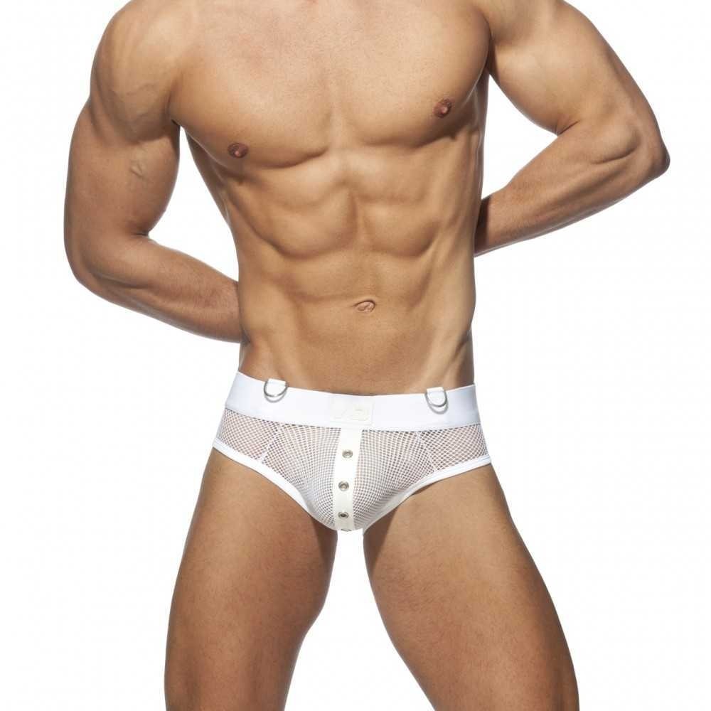 MESH MIXED BOTTOMLESS BRIEF