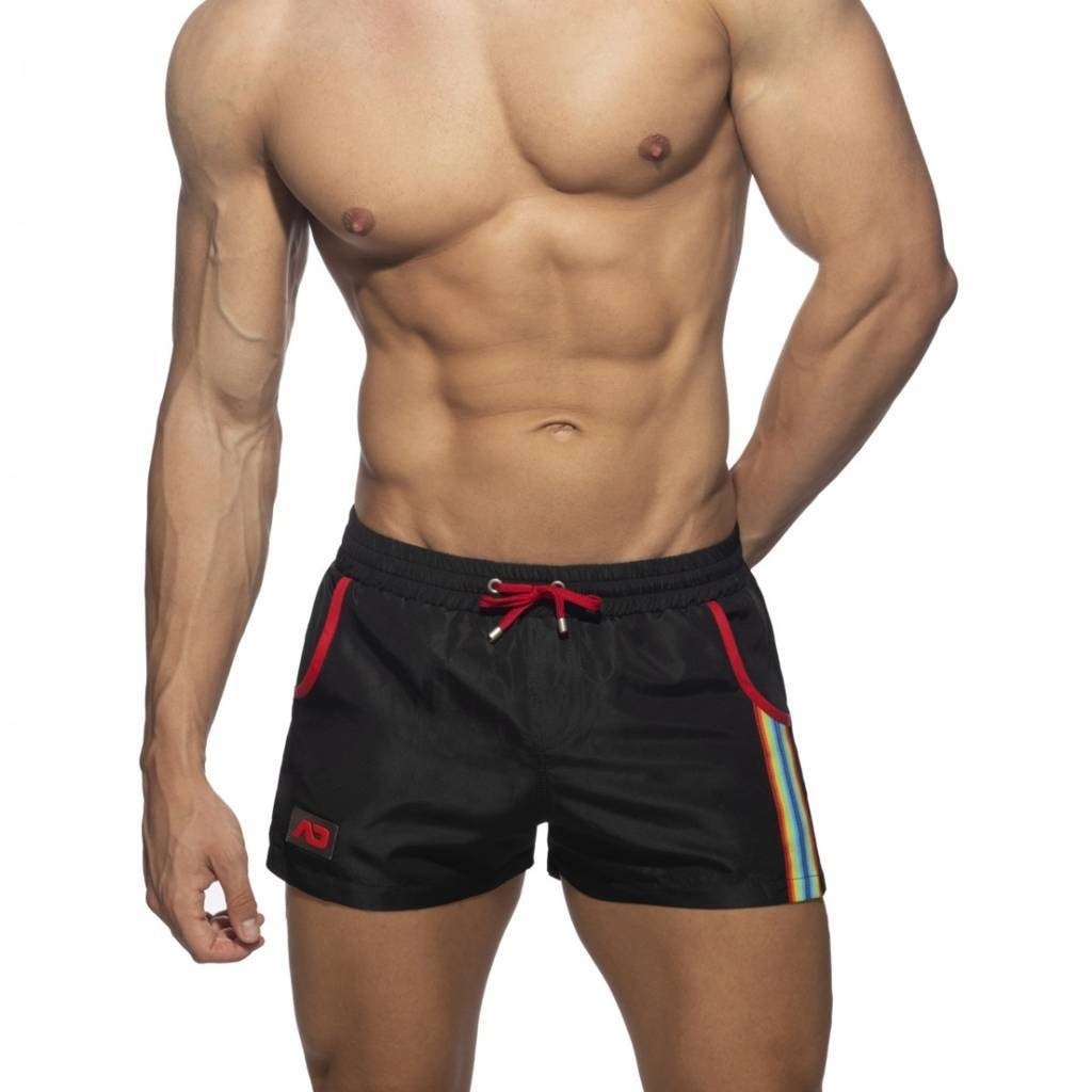 ADS321 RAINBOW TAPE SWIM SHORTS