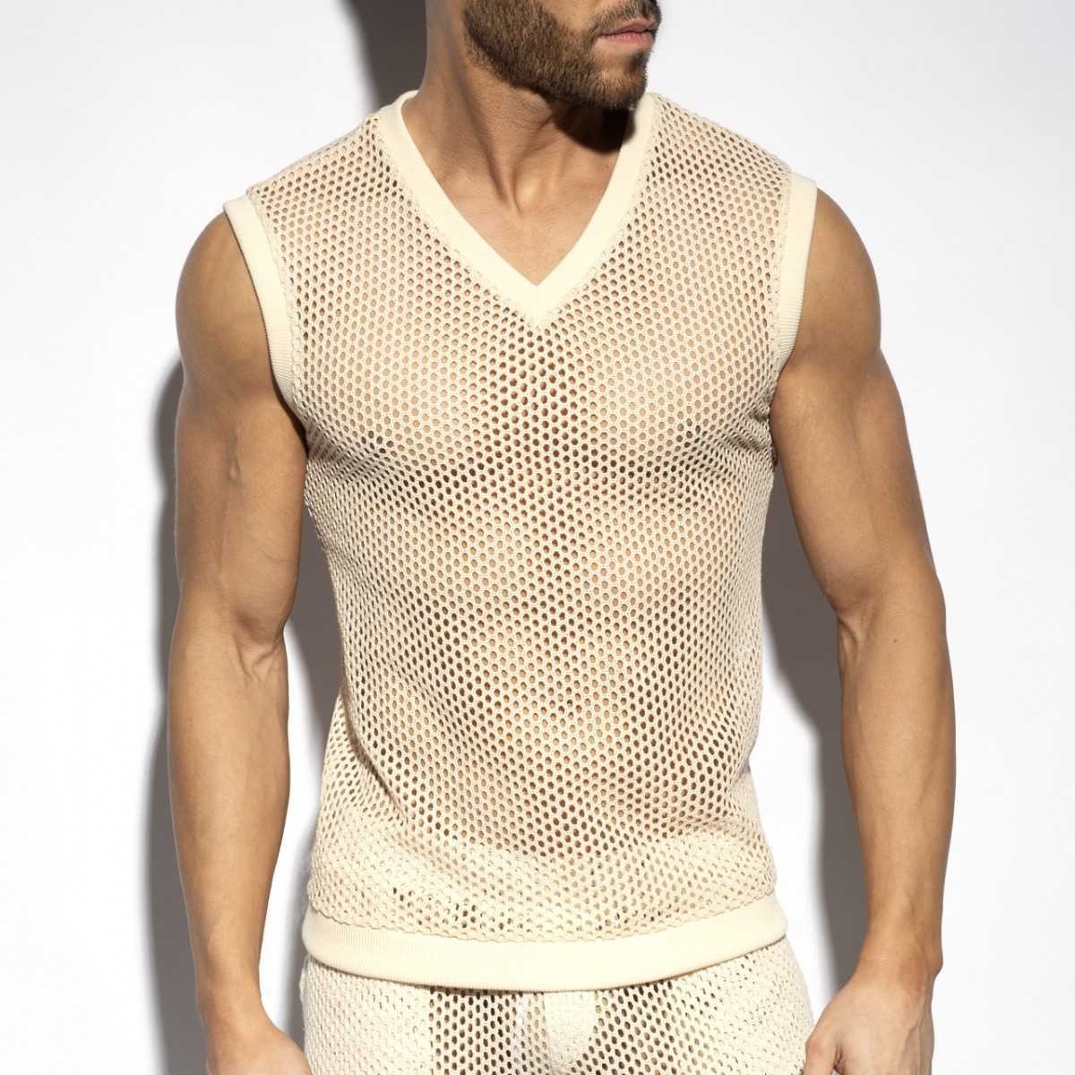 RAW CROCHET V-NECK TANK TOP