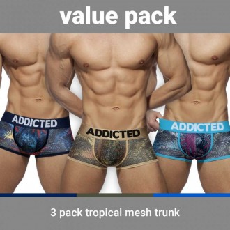 AD890P 3 PACK TROPICAL MESH TRUNK PUSH UP