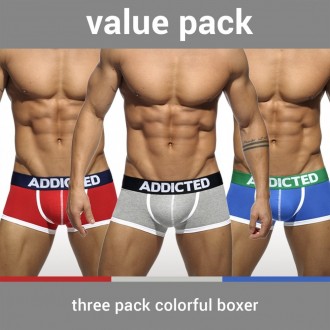 AD302P THREE PACK BASIC BOXER