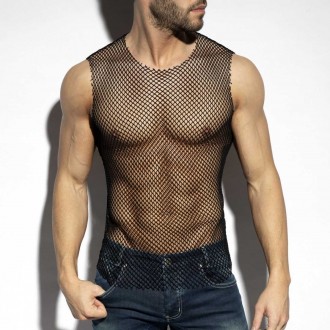 TS334 BEACHY NET TANK TOP
