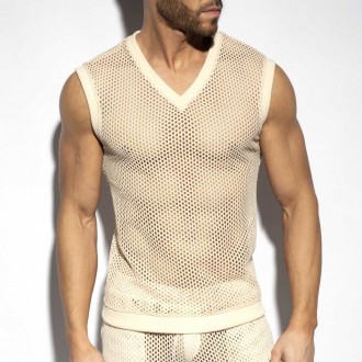 RAW CROCHET V-NECK TANK TOP
