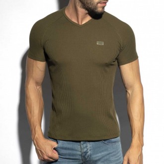 TS299 RECYCLED RIB V-NECK T-SHIRT